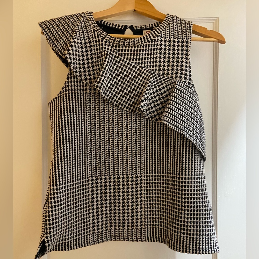 Anthropologie Dolan Left Coast houndstooth knit top